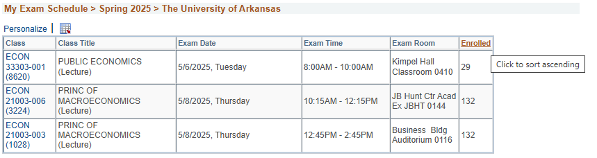 Final Exam Schedule for Embaye Courses